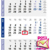 3-Monats Kalender 2024 LOGIC blau